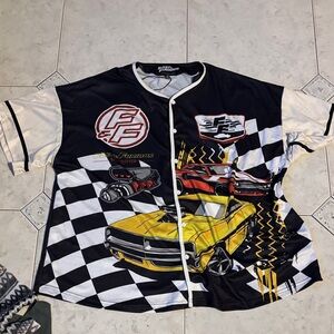 Men's Racing Jersey - Black, White, Yellow